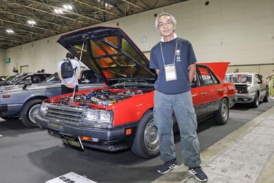 日産 スカイラインRSと、オーナーの中津畑信弥さん