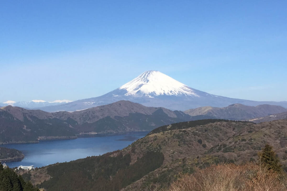 大観山から富士山と芦ノ湖を望む絶景