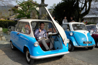 どっちが前？　前後対称デザインの、1957年製のツェンダップ ヤヌス250は神奈川県から参加の入佐さん