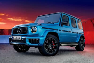 メルセデスAMG G 63 ローンチエディション：ハイパーブルーマグノ選択時にはAMGカーボンファイバーエクステリアパッケージが装備される