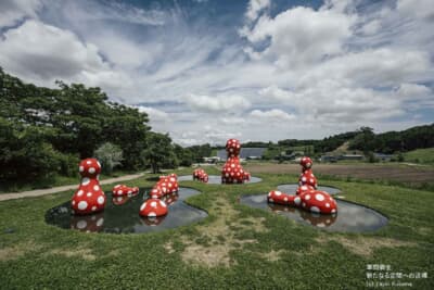 草間彌生の作品「新たなる空間への道標」（C）Yayoi Kusama