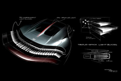 ブガッティ トゥールビヨン：ブガッティのデザインチームによるデザイン画