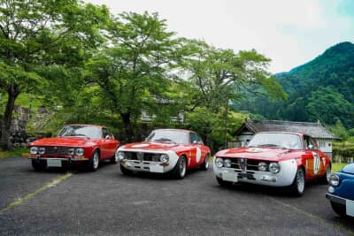 20回目を迎えた「イタリアンジョブ」。1980年までのイタリア車、毎年テーマ車を変えての開催だ。2024年はアルファ ロメオ2000GTVとジュリエッタ