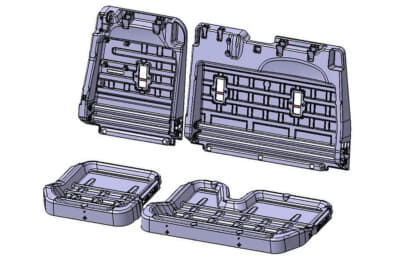 モジュール部門 次点：トヨタ自動車、米国ファラサン、BASF／トヨタ タコマ2列目コンポジットシート構造