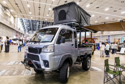 ダイハツ ハイゼットトラック：兵庫県の但東自動車オリジナルのコンプリートキットで5インチのリフトアップを実現