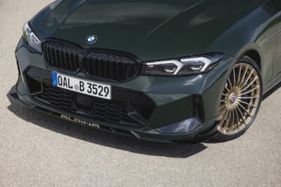 BMW ALPINA B3 GT Touring：小さなカナードとスプリッターによって、その存在が強調されているロゴ入りのフロント・スポイラー