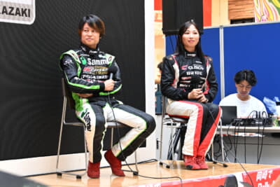 2023年、2024年の全日本ラリー選手権JN３クラスを連覇の山本選手と、現役女子大生ラリードライバーとなった羽根田選手