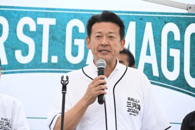 蒲郡市の鈴木寿明市長は「3回目となりましたが、多くの皆さまにこのパワステがまごおりを盛り上げていただきまして感謝いたします。日本のモンテカルロを目指しモータースポーツを支える蒲郡として『Rally三河湾2025』に向けてしっかり準備をしていきたいと思っていますので、皆さまよろしくお願いします」とコメント