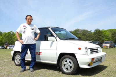 ホンダ シティ・カブリオレとオーナーの岩崎さん