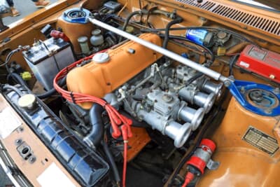 1970年式のダットサン 510型ブルーバードのエンジン