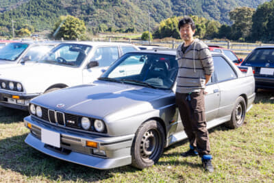 1987年式BMW E30型M3とオーナーの西野 誠さん