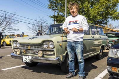 日産 初代 セドリックバンとオーナーの塚本さん