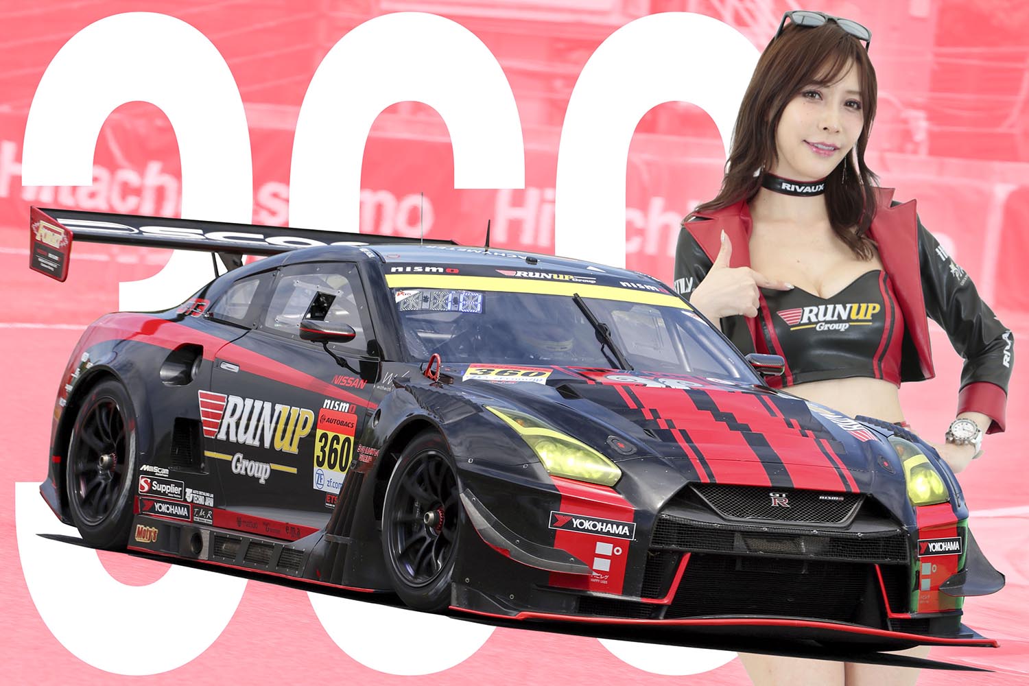RUNUP RIVAUX GT-R」と同じ「ブラック×レッド」のコスチュームを