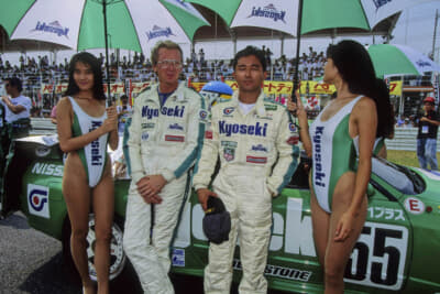 1992年には本誌でもお馴染み木下隆之がオロフソンと組んで参戦。第2戦オートポリスと最終戦富士のインターTECで優勝を飾っている。写真は筑波で3位に入賞したレース時のもの