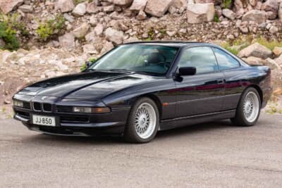 4万6000ユーロ（邦貨換算約750万円）で落札されたBMW「850Ci」（C）Courtesy of RM Sotheby's