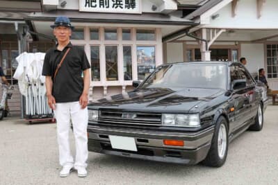 1986年式の日産 R31型 スカイライン GTリミテッドSとオーナーの深町明男さん