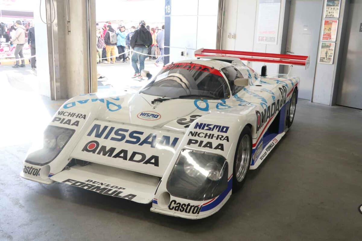 日産R85V：こちらも展示のみに終わったNISSAN R85V。1986年ル・マンに参戦、日産のル・マン挑戦の第一歩をしるしている