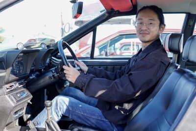 小さい頃からジウジアーロが大好きだったという若きオーナー。自身もデザイナーとして活躍しながら憧れのアルファ ロメオ アルフェッタGT1.8を手に入れた