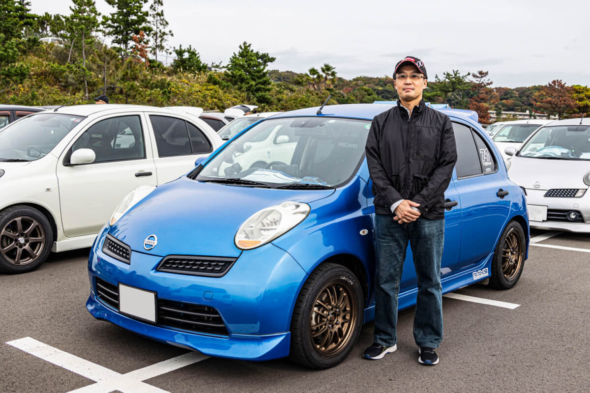 2008年式 日産 マーチ12SRと、オーナーの“Takayuki”さん