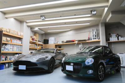 軽自動車からスーパーカーまで幅広いオーナーが施工を依頼。磨きショップが敬遠するFRPやカーボンのボディも受け入れ可能だ
