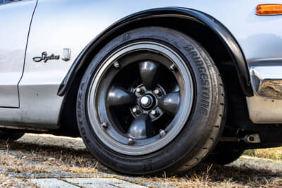 日産 スカイライン 2000GT-R：ホイールはモータースポーツ界で当時人気のあったゴッティ製