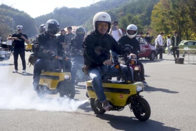 「シティ」のオーナーさん達は、積載してきたモトコンポでイベント中にプチツーリングを敢行