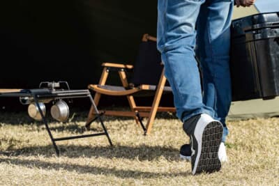 ミズノ オールマイティ LSII 73M BOA：ソールには突起部分が2カ所あり、このスリップサインまで擦り減ったら買い替えの目安。安全性が確認できるという仕掛けが素晴らしい