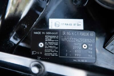 6万9000ユーロ(邦貨換算約1110万円)で落札されたポルシェ「968クラブスポーツ」(C)Courtesy of RM Sotheby's