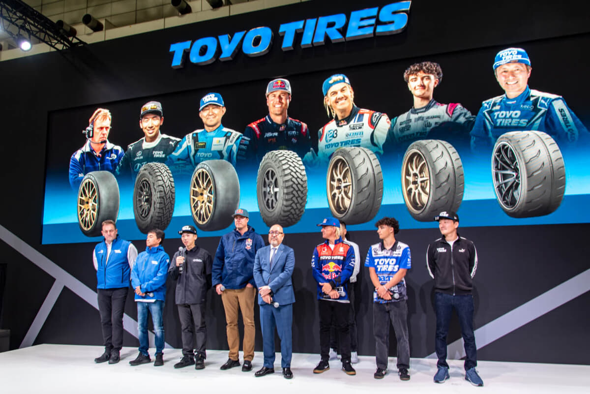 プレスカンファレンスは、TOYO TIRESがサポートするモータースポーツのドライバーたちの年頭の挨拶などが中心となっていた