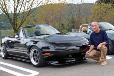ユーノス「ロードスター」がUS感漂うローダウン仕様に！ スズキ