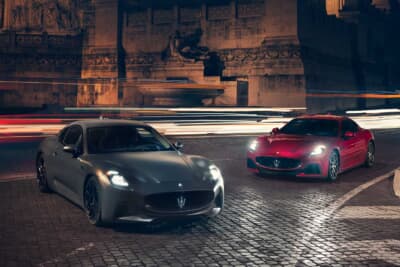 マセラティの初代A6 1500から75年以上の歴史を持つグラントゥーリズモ トロフェオ(右)/フォルゴレ(左)