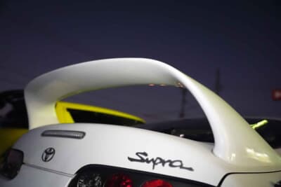 トヨタ スープラ：ノーマルから変えるつもりがないのはリアスポイラー。佐藤さんにとってスープラのアイデンティティといえる大切な部分だ