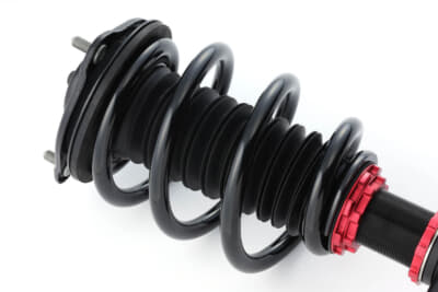 BLITZ DAMPER ZZ-R L：耐久性に優れた特殊高張力材SAE9245オリジナルスプリングを採用。専用のバレル形状によりストロークの確保と、車種に合わせたバネレート・前兆により、さらなる乗り心地向上を目指している