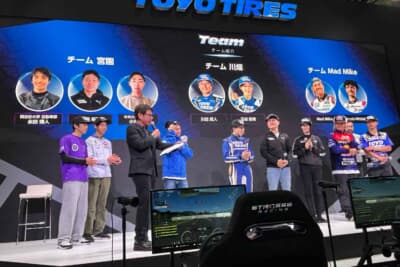 東京オートサロン2025の会場では、TOYO TIRES「グランツーリスモ7 ドリームチャレンジ」が行われた