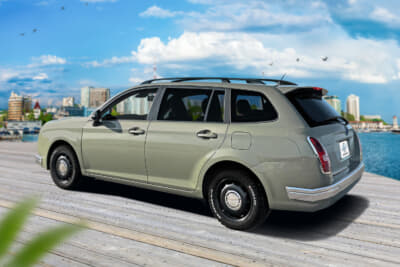 光岡 リューギ ワゴン アドベンチャー:ボディカラーはヒスイグリーン