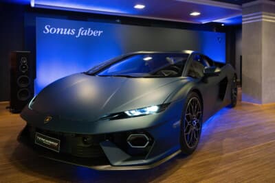 ランボルギーニ・アカデミア・ネーヴェでは、ランボルギーニ テメラリオに搭載されるソナス・ファベールの展示が行われた