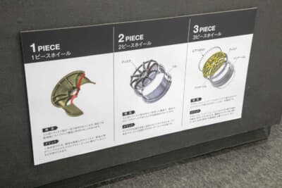 会場には1ピース、2ピース、3ピースの構成表を展示