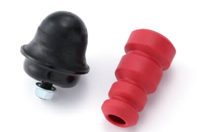 BLITZ DAMPER ZZ-R L：左がリアスプリング用のショートバンプラバー、右がリアショックアブソーバー用バンプラバー