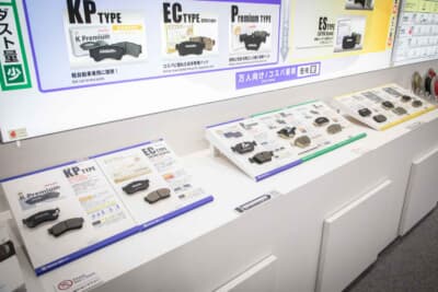 ディクセルのブレーキパッドのタイプ別ポジショニングマップ