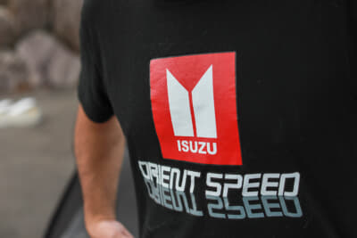 いすゞ 3代目 ジェミニ イルムシャーR：今は無きオリエントスピードのTシャツに、“たっくんpapa”さんのいすゞ愛を感じる