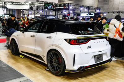 レクサス LBX MORIZO RR：DAMPER ZZ-R SpecDSC PLUS、カーボンインテークシステム、サクションキット、ニュルスペックカスタムエディション、パワスロが装着されていた