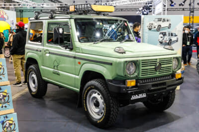DAMD little G. TRADITIONAL：スズキ ジムニーがベースの人気モデルも展示。待望の5ドアモデル「ジムニー ノマド」用のアイテムも開発中とのこと