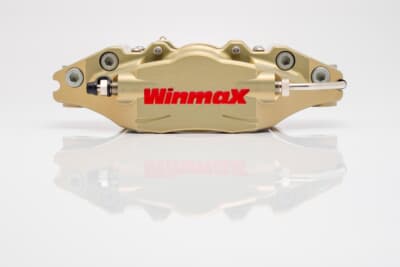 RACING CALIPER WinmaX MN6RMはゴールドのボディに赤文字のWinmaXロゴが入り圧倒的な高級感を放っている