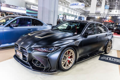 BMW G80型 M3セダン：ボディは純正ブラックをプロテクションフィルムでフローズン化（マットカラー化）