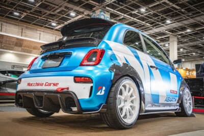 アバルト 595：マッキナオリジナルの車高調整機能付きサスペンションを装着