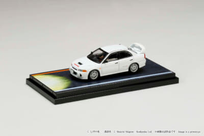 1/64 Mitsubishi Lancer Evolution IV RS／頭文字D VS藤原拓海 岩城清次ドライバーフィギュア付き