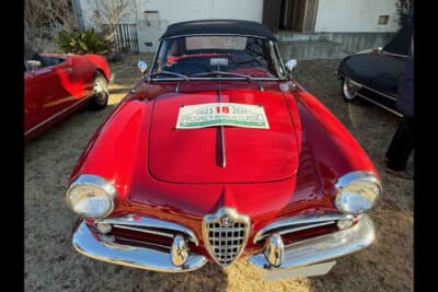 1958年式のアルファ ロメオ「ジュリエッタ スパイダー」でプロスペクトアベニュークラシック2025に参加