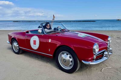 1958年式のアルファ ロメオ ジュリエッタ スパイダーでプロスペクトアベニュークラシック2025に参加