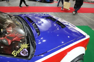 日産 シルビア：エアロボンネットはガレージS製のダクト付きをセットする