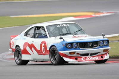 マツダ サバンナRX-3 マツダオート東京 寺田陽次郎仕様:このカラーリングは1978年に登場したマツダオート東京初のGr.5マシンである「251」にも採用